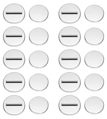 Magnetische Broschenkonverter, 10 Paar, 1,5 cm, Silber