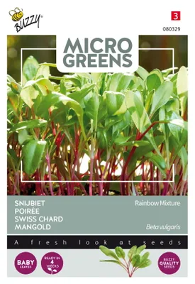 Produktbild von Buzzy Microgreens Mangold Regenbogen Mischung Samen - Ca. 8 gr | Buzzy_080329