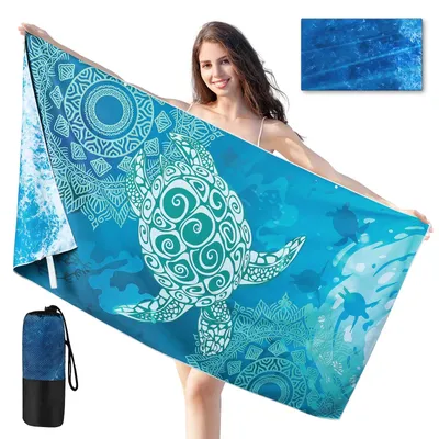 Productafbeelding van joyoldelf Microvezel strandlaken - 180 x 90 cm, groot, zandafstotend, snel drogend en lichtgewicht strandhanddoek, ideaal voor dames en heren op het strand, bij het zwembad of tijdens vakantie – #01