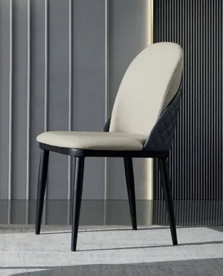 Produktbild von Weiß-Grauer Einsitzer Moderne Esszimmer Stühle Lehnstuhl Holz Möbel
