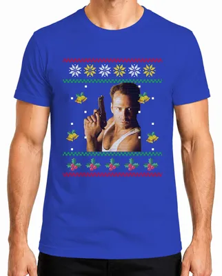 Imagen del producto de Stirb Langsam - Suéter navideño feo, regalo de Navidad, camiseta para hombre, azul, talla M