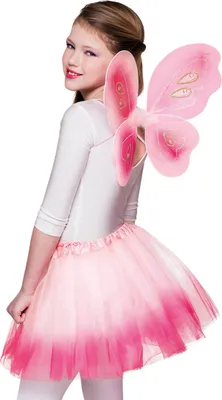 Produktbild von Boland Fee Kostümset rosa Tüll Flügel Glitzer elastisch