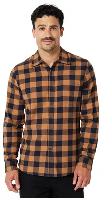 Zdjęcie produktu dla Koszulka męska Essentials, flanelowa, dopasowany krój, długi rękaw, kolor: czarny toffi