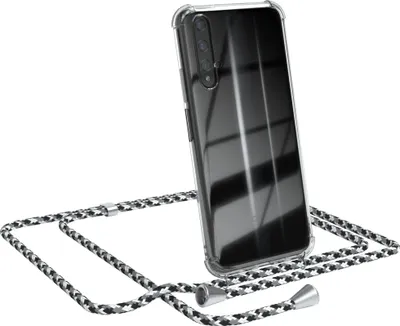 Produktbild von EAZY CASE Handykette kompatibel mit Honor 20, Handyhülle mit Umhängeband, Handykordel, Schutzhülle Clear, Band in Schwarz