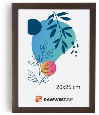 Produktbild von RAWWEST.BIS Holz Bilderrahmen 20x25 cm Plexiglas Poster Foto Wandrahmen Braun