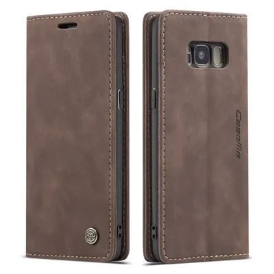 Obrázek produktu pro Galaxy S8 Pouzdro, RetroPolyuretanKožené Pouzdro, Kapsy na Karty, Magnetické Uzavírání, Pouzdro s Funkcí Stojánku pro Samsung Galaxy S8 Káva