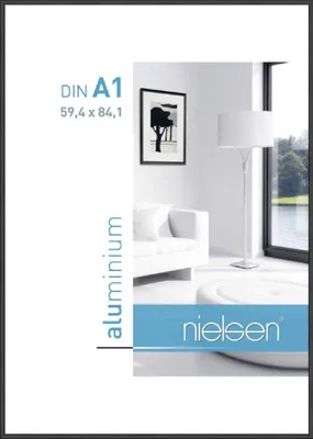 Produktbild von nielsen Aluminium Bilderrahmen Classic, 59,4x84,1 cm (A1), Schwarz Matt