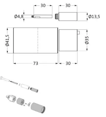 Produktbild von Herzbach LOGIC PLUS Verlängerung Hebelmischer 30mm PVD Gold