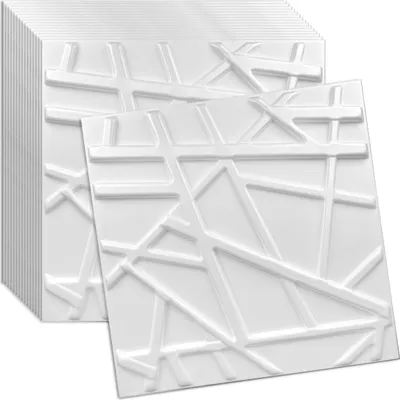 Produktbild von Verdico | 3D Wandpaneele Polystyrol - Weiß - 50x50 Cm - 16 Stück - Deckendekoration - 4 m2