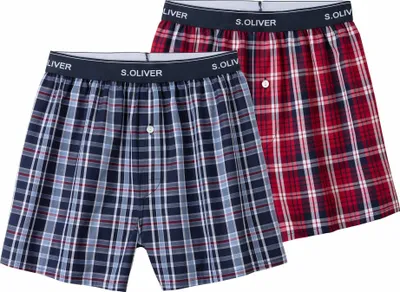 Produktbild von s.Oliver Webboxer 2 er-Pack blau-kariert, rot-kariert Größe 6 (L)