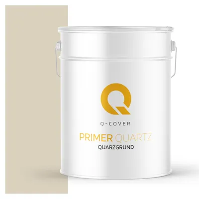 Produktbild von Quarzgrund für Beton Architekt 15 kg | Hellbeige | Putzgrund rau | für Fassadenputz & Mosaikputz | Grundierung außen & innen | Q-COVER