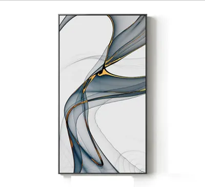 Produktbild von TPFLiving Kunstdruck LW-300 (OHNE RAHMEN) Poster - Leinwand - Wandbild - Hochauflösender Giclée-Druck, langlebig und hochwertig - Abstrakte Linien und Formen -  - Größe: 45x180cm