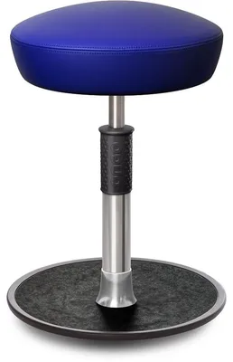 Produktbild von Sitz- Stehhocker Free Regular Hutsitz Boxmark Leder blau chrom /schwarz.