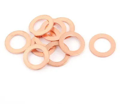 Produktbild von 10 Stück 10 mm x 16 mm x 1 mm flache Kupferring-Montagedichtung für Schredderscheiben