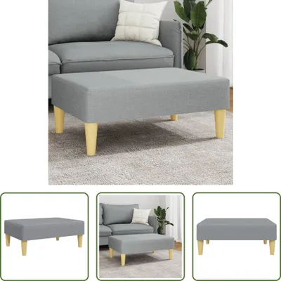 Zdjęcie produktu dla Podnóżek The Living Store Jasnoszary 77x55x31 cm Tkanina