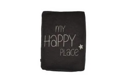 Produktbild von David Fussenegger Hundekissenhülle 'my happy place' 60 x 90 cm Filz- Hellgrau