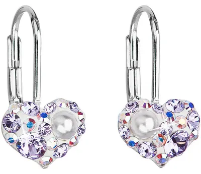 Produktbild von Herz-Ohrringe mit Swarovski 31125.9 violett