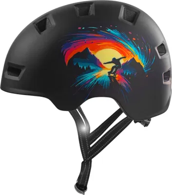 Produktbild von Skater- und Fahrradhelm | Schwarzes Skaten | EN1078