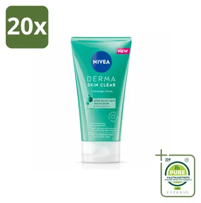 Imagen del producto de 20 unidades de NIVEA DERMA Skin Clear, exfoliante facial para pieles con imperfecciones, 150 ml. Pack grande