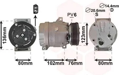 Immagine prodotto di Compressore, aria condizionata VAN WEZEL 4300K069