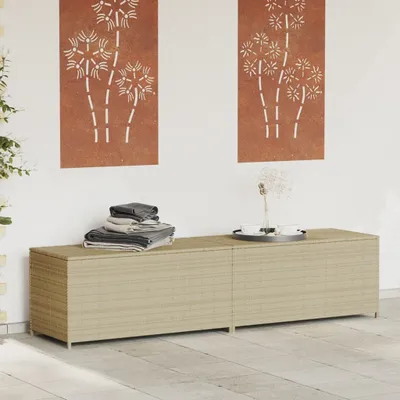 Zdjęcie produktu dla Skrzynia ogrodowa beżowa 469L Poly Rattan