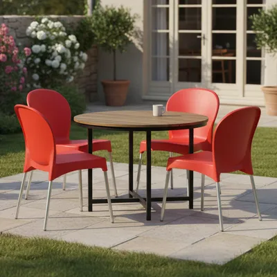 Produktbild von Eclectic - Outdoor-Stuhl, Rot, 4 Stühle Italy