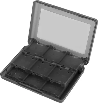 Image de 28 en 1 Boîte de rangement de cartes de jeu en plastique PP pour Nintendo 3DS DSL DSI LL Noir