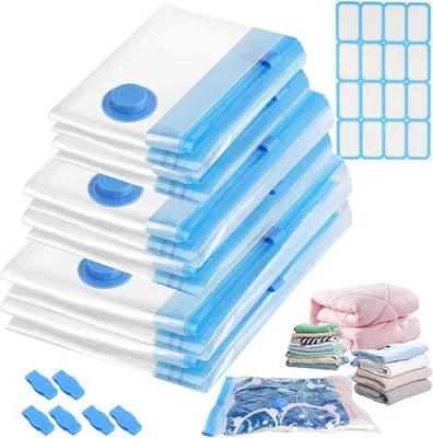 Produktbild von Famanu Vakuumverpackungsbeutel für Kleidung - 6 Stück, 3 Größen