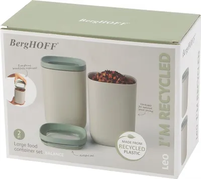 Produktbild von Balance-Aufbewahrungsboxen, 2er-Set, recyceltes Polypropylen - BergHOFF | Leo Line