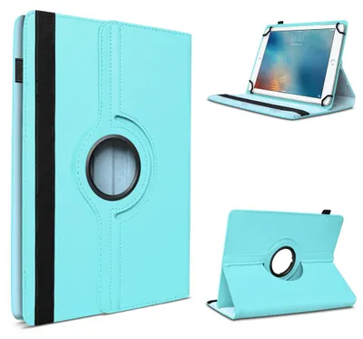 Produktbild von Tablet Hülle für Doogee U9 U10 U11 /Pro Tasche Schutzhülle Case 360 Grad DrehbarFarbe 360 Uni:Türkis