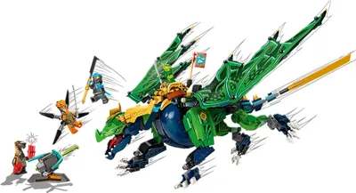 Produktbild von LEGO 71766 NINJAGO Lloyds legendärer Drache, Ninja-Spielzeug mit Drachen- und Schlangen-Figuren sowie 4 Minifiguren, darunter Lloyd und Nya, Geschenk für Jungen und Mädchen ab 8 Jahren