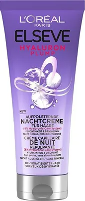 Imagen del producto de L'Oréal - Crema de noche hidratante y reafirmante Elseve Hyaluron Plump, 200 ml
