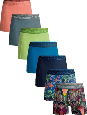 Produktbild von Muchachomalo Herren Boxershorts – 7er Pack – Baumwolle Stretch – Bequeme Unterwäsche – Größe L - U-OUTLT1010-366