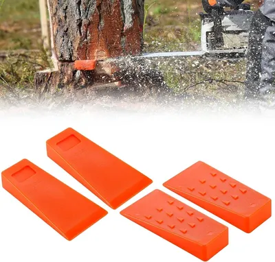 Produktbild von Fällkeil Kunststoff - 4 Stück Kettensägen Fällkeil, 5.5 Zoll Spaltkeil für Holz, Holzfällerzubehör Werkzeuge, Forst Zubehör: Forstkeile und Baumkeile Kunststoff für kontrolliertes Fällen von Bäumen