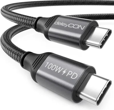 Produktbild von deleyCON 3,0m USB C Kabel PD3.0 (100W Schnellladekabel) Ladekabel USB-C auf USB-C für iPhone 17 16 15 Pro Max Air Galaxy S25 S24 S23 S22 Pixel iPad Pro MacBook Air Tablets Switch PS5