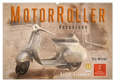 Produktbild von Mototrroller - Vesparade (Wandkalender 2027 DIN A2 quer), CALVENDO Monatskalender
