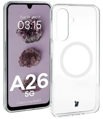 Produktbild von Bizon Case CrystalO Magnetische Ringhülle für Galaxy A26 5G, Transparent
