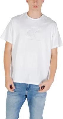 Immagine prodotto di Maglietta da uomo Calvin Klein Jeans, colore bianco, modello 487040: Taglia - M. Taglia: M