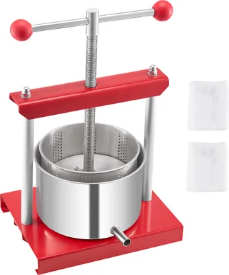 Obrázok produktu pre SucceBuy Ručný lis na ovocie a víno, 0,8 Gal/3L z nehrdzavejúcej ocele na domáce varenie