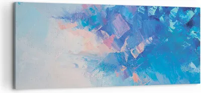 Produktbild von Bild auf Leinwand - Leinwandbild - Einteilig - Abstraktion blau gemalt - 120x50cm - Wand Bild - Wanddeko - Wandbilder - Leinwanddruck - Bilder - Wanddekoration - Leinwand bilder - AB120x50-4570