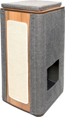 Obrázek produktu pro Škrabadlo Vesper Cubo Tower šedéObývací věž se 3 úrovněmi