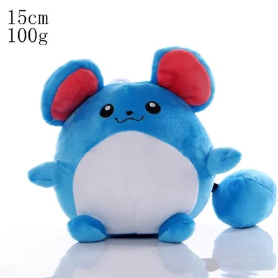 Produktbild von Marill Plüschtier 15 cm – Pokémon Kuscheltier – Weiches Spielzeug für Kinder