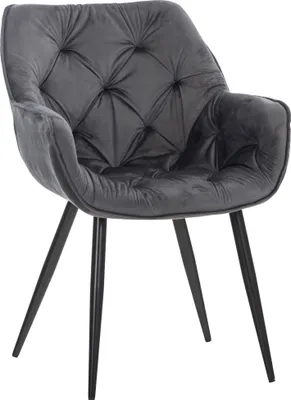 Produktbild von Stuhl HLO-CP88 Samt dunkelgrau
