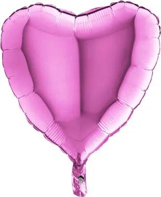 Produktbild von 18"/Ø46cm Herz Folienballon  Uni | Fuchsia