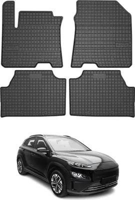 Immagine prodotto di 2018-2023 Hyundai Kona Electric tappetini in gomma nera 4 pz