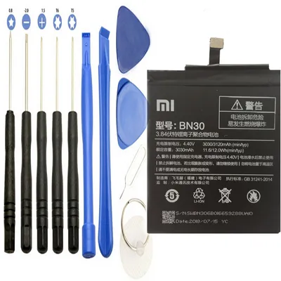 Produktbild von Akku Batterie für Xiaomi Mi 4A / Redmi 4A - BN30 + WerkzeugSET
