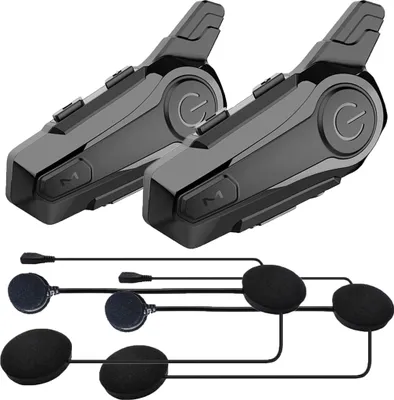 Produktbild von 1 Paar Motorrad Helm Bluetooth Headset Helm Sprechanlage Gegensprechanlage, CVC-Geräuschreduzierung, IPX6 Wasserdicht, für ATV Dirt Bike Motorrad