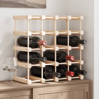 Image de Casier à vin pour 20 bouteilles 46,5x23x46,5 cm pin massif