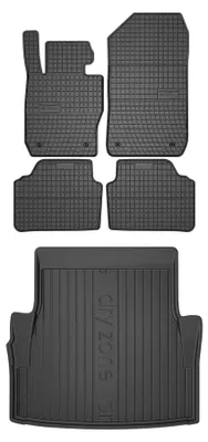 Productafbeelding van Rubberen automatten + kofferbakmat voor BMW Seria 3 E90 2004-2012 (sedan) – 5-delig, zwart, op maat – Wielganizator SolidPRO