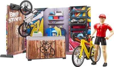 Image de bruder bworld Magasin et atelier de vélos, figurine de jeu